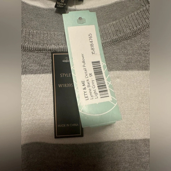 NWT Lefty & Me Striped Pullover - Picture 3 of 4